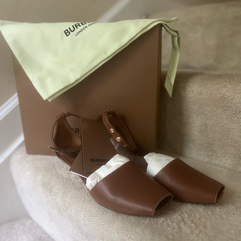 Burberry Stadling Kitten Heels Sandals